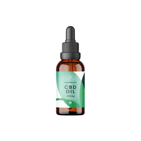 Supreme CBD 1000mg Broad Spectrum Mint CBD Oil - 30ml