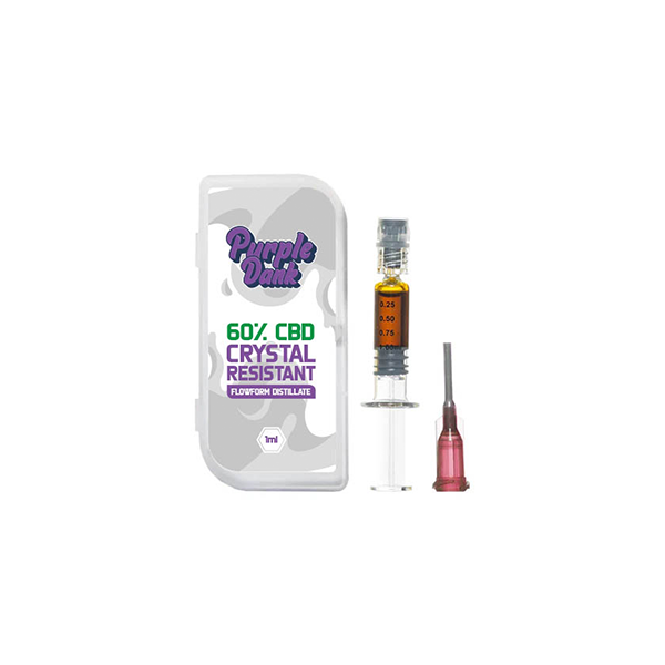 Purple Dank 60% CBD Crystal Resistant Flowform Distillate - 1ml (BUY 1 GET 1 FREE)