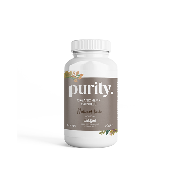 Purity 1200mg Full-Spectrum High Potency CBD Capsules - 60 caps